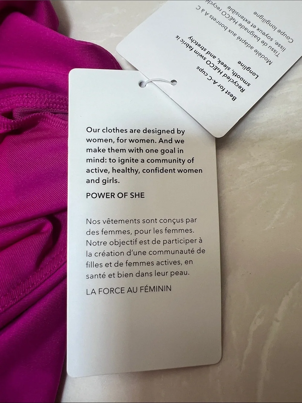 Athleta Conscious Crop Bikini Top A-C, Size XL, Electric Fuchsia, NWT